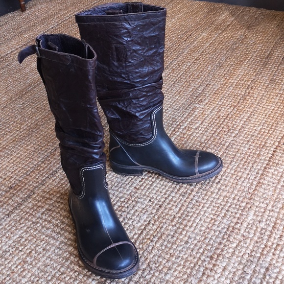 Cento X leather and rubber boots - Picture 2 of 15
